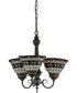 20"W Tiffany Roman 3 Light Chandelier