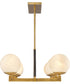 Gillian 46'' Wide 8-Light Linear Chandelier - Natural Brass/Matte Black