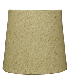 6"W x 5"H Sand Linen Drum Chandelier Clip-On Lampshade