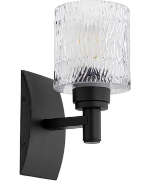 Stadium 1-light Wall Mount Light Fixture Textured Black