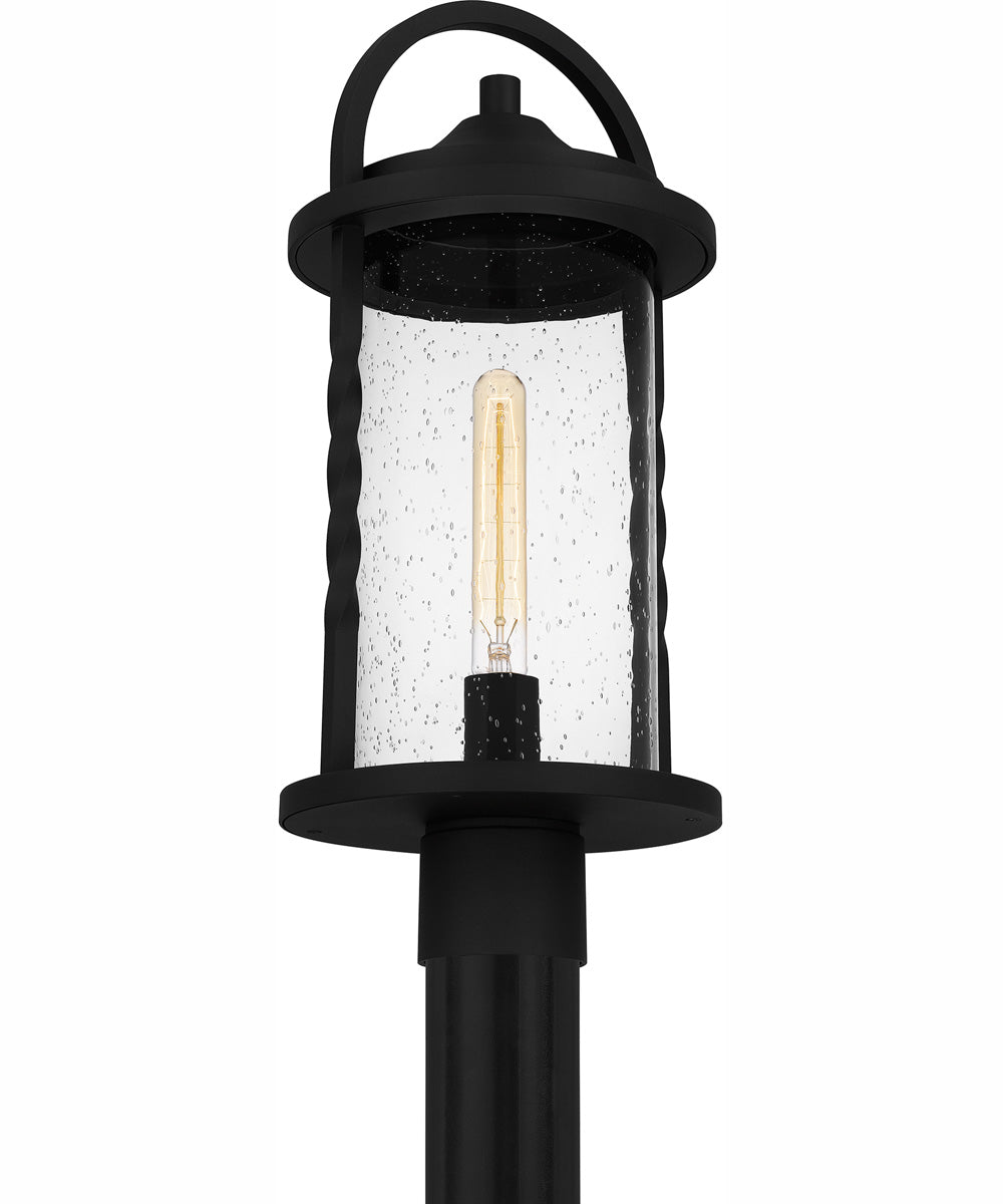 Reece Large 1-light Outdoor Post Light  Coastal Armour Aluminum Earth Black