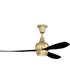 52" Bordeaux 1-Light Ceiling Fan (Blades Included) Satin Brass
