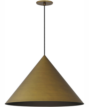 Pitch 22 inch LED Pendant Antique Brass
