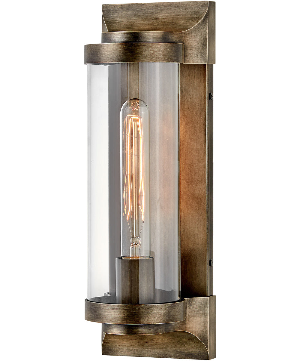 Pearson 1-Light LED Medium Outdoor Wall Mount Lantern in Burnished Bronze