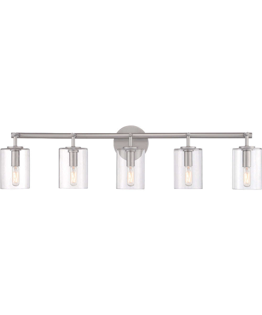 Hailie 5-Light Vanity Satin Nickel