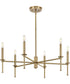 Elara 6-Light New Traditional  Chandelier Light Vintage Brass