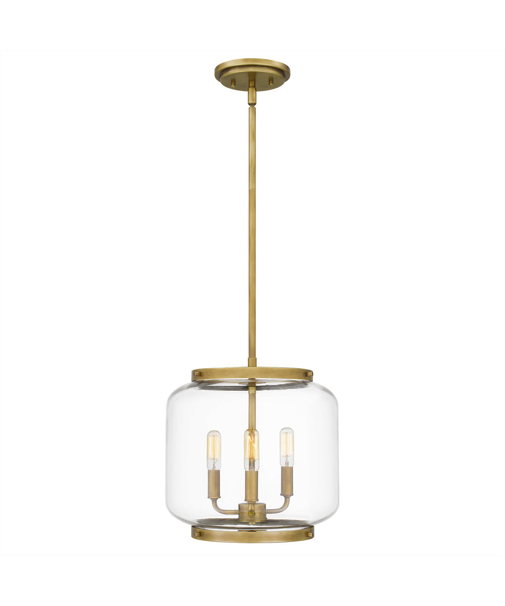 Tapley Small 3-light Mini Pendant Weathered Brass