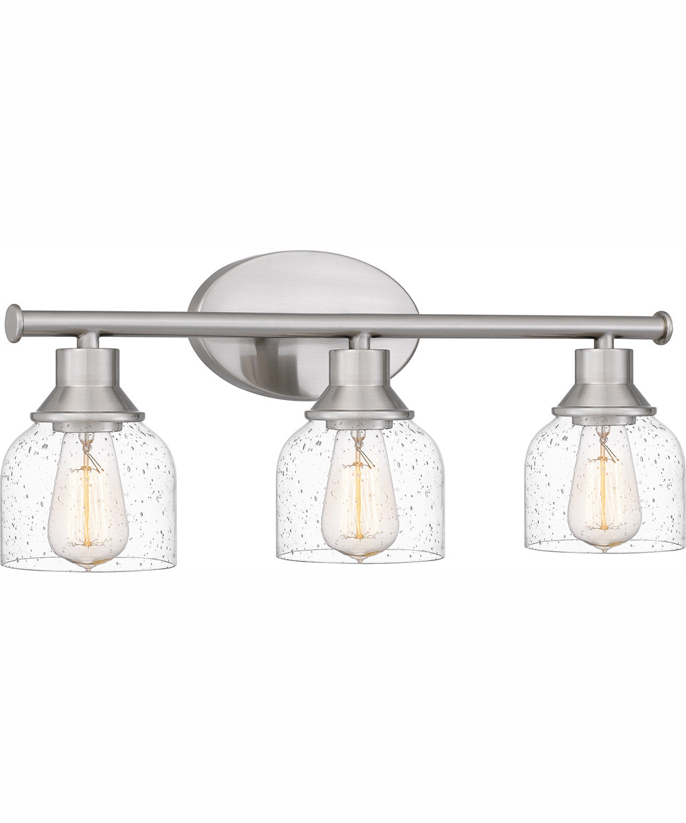 Caverly Large 3-light Bath Light Brushed Nickel