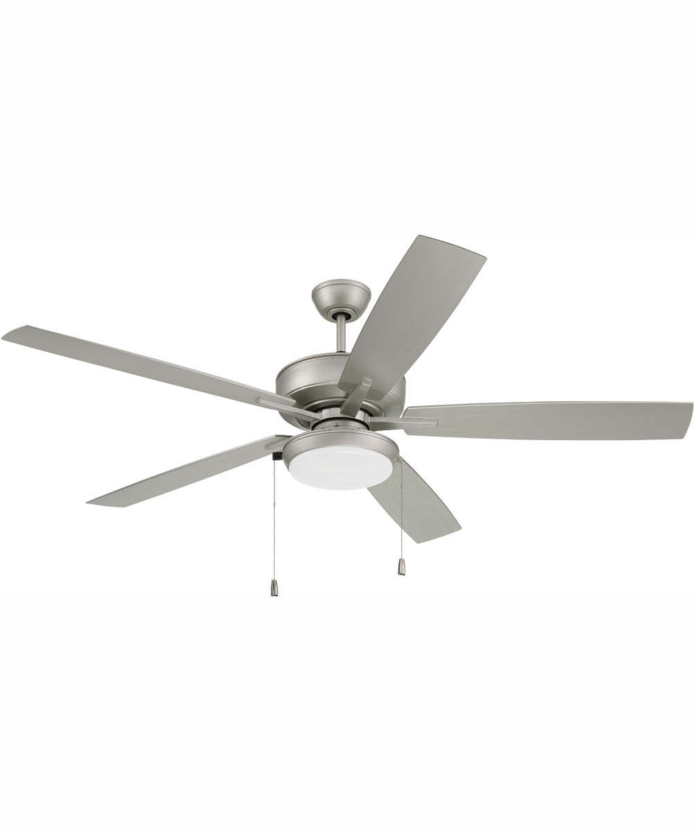 60" Outdoor Super Pro 119 1-Light Indoor/Outdoor Ceiling Fan Painted Nickel