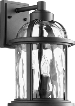 15"H Winston 3-light Outdoor Wall Lantern Noir