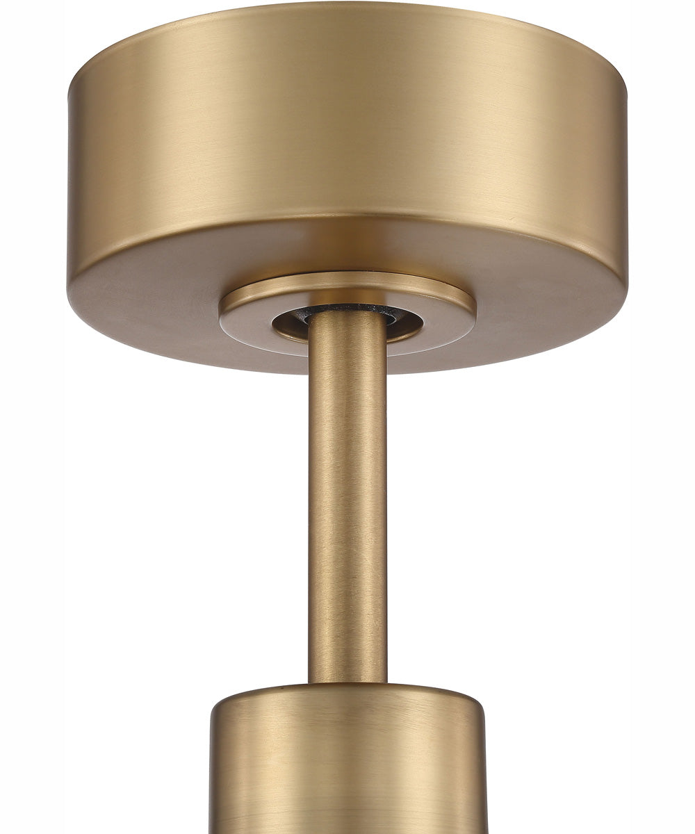 56" Gregory 1-Light Ceiling Fan Satin Brass / Flat Black