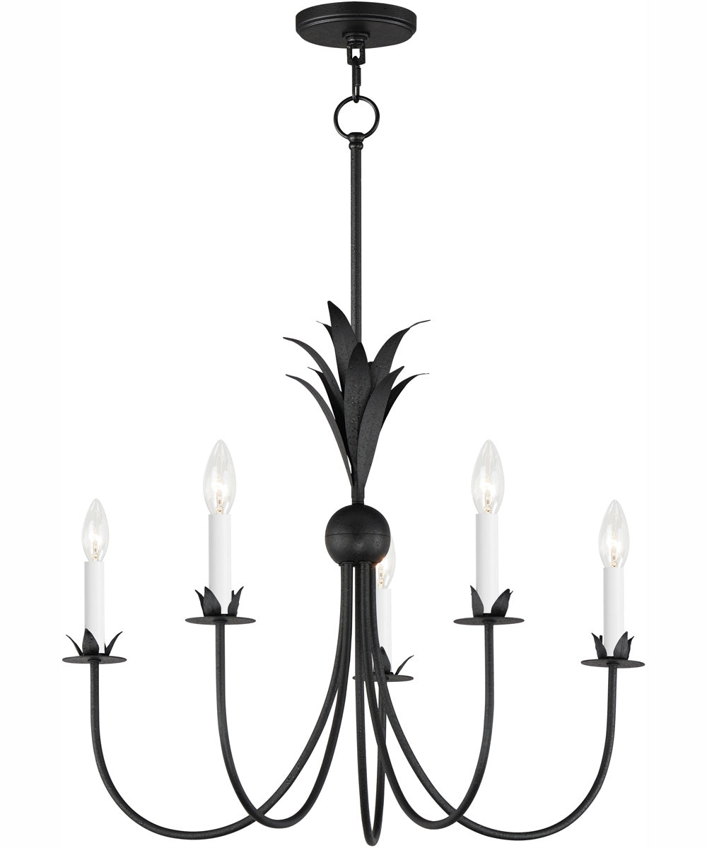 Paloma 5-Light Chandelier Anthracite