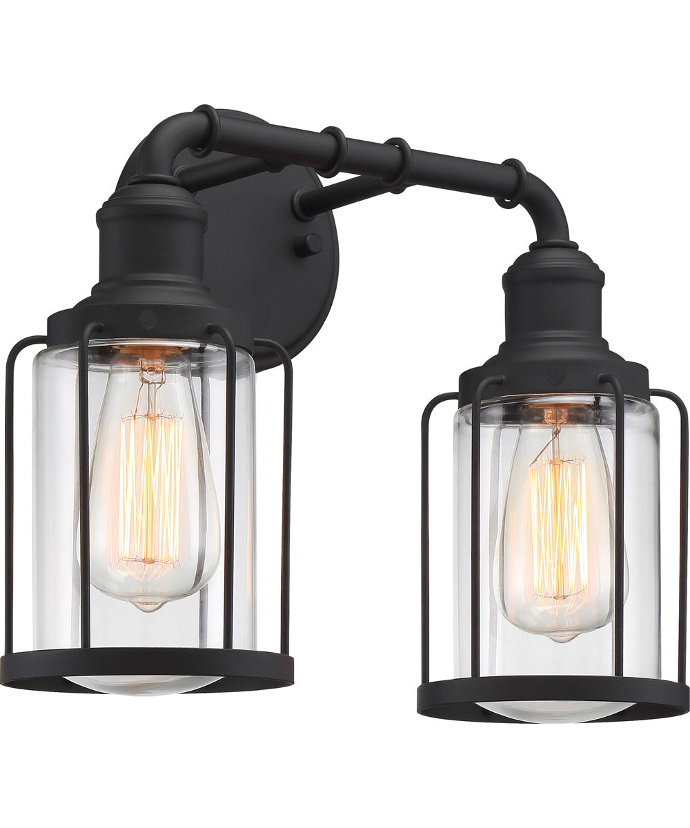 Ludlow Medium 2-light Bath Light Earth Black