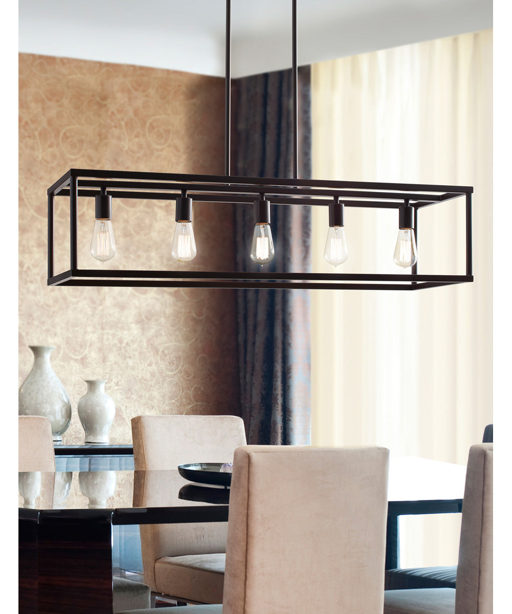 New Harbor 5-light Island Light Western Bronze