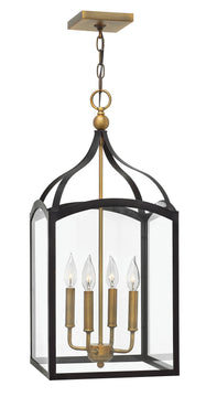 12"W Clarendon 4-Light Single Tier Foyer in Bronze