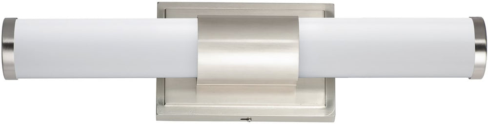 18"W Optic LED 2-Light Bath Vanity Satin Nickel