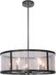 25"W Danbury 5-Light Pendant Light Matte Black