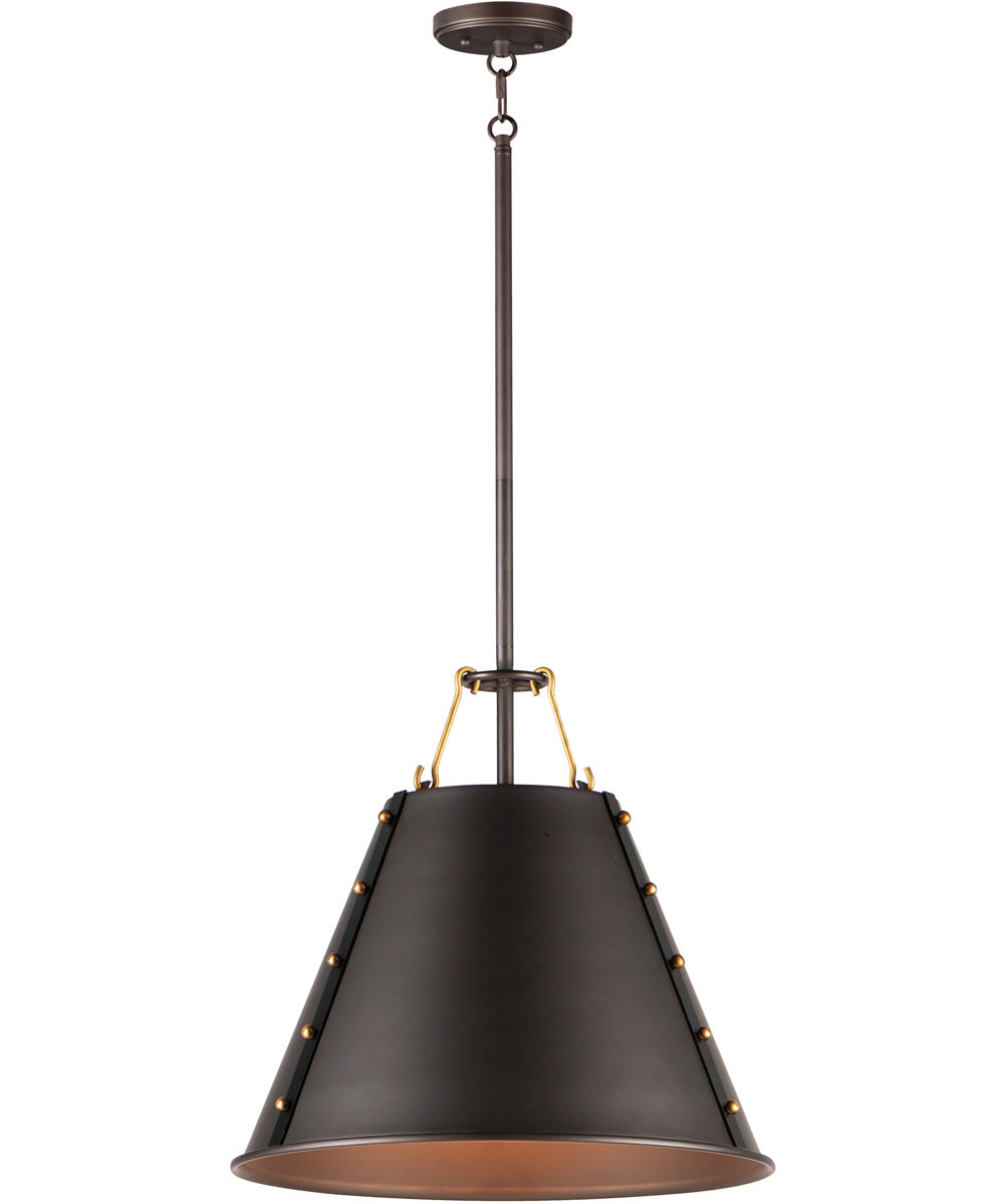 Trestle 1-Light Pendant Oil Rubbed Bronze / Antique Brass