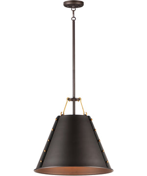 Trestle 1-Light Pendant Oil Rubbed Bronze / Antique Brass