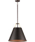 Trestle 1-Light Pendant Oil Rubbed Bronze / Antique Brass