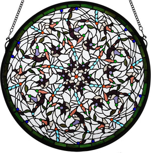 22"H Dragonfly Stained Glass Window