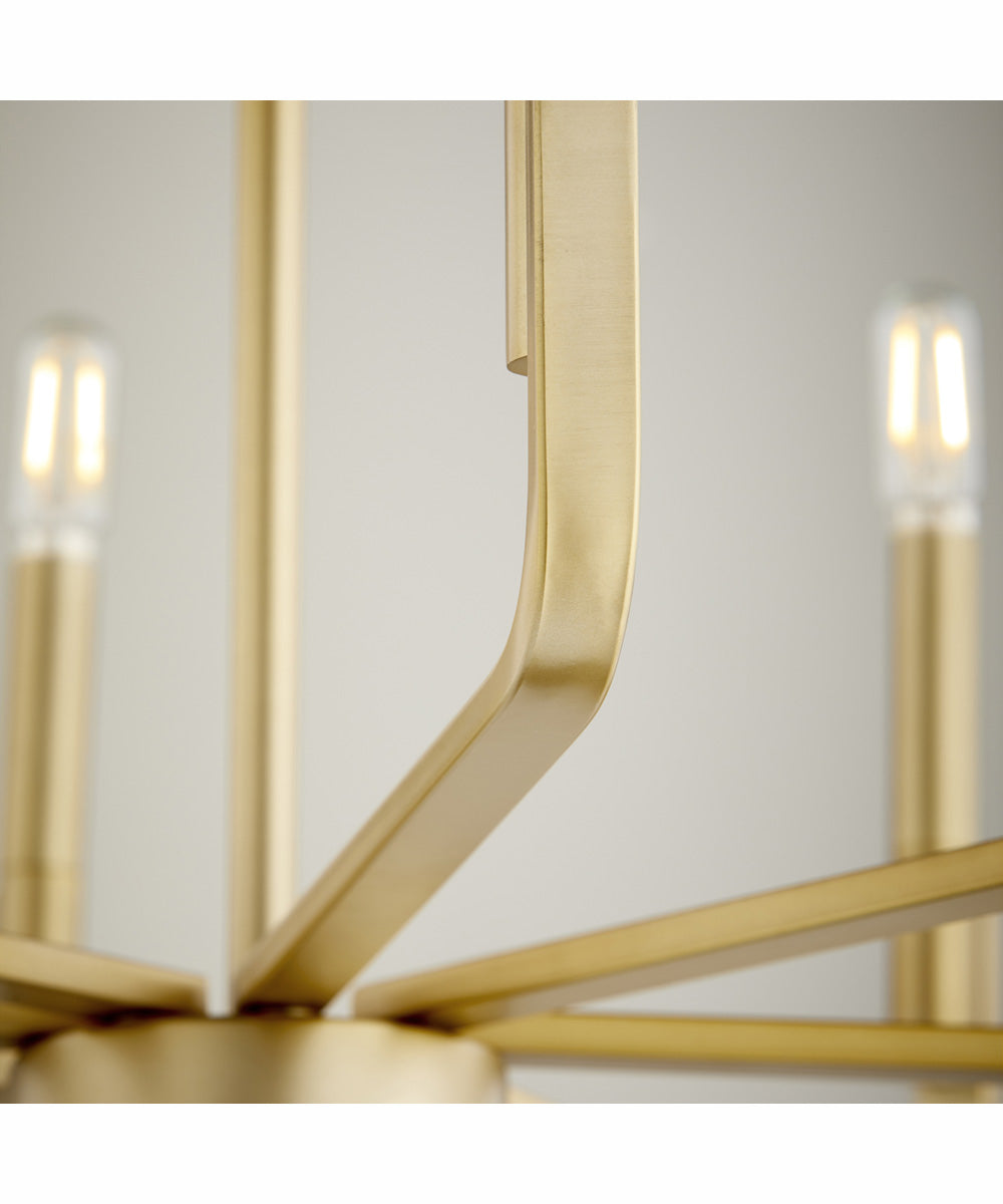 Tempo 8-light Chandelier Aged Brass
