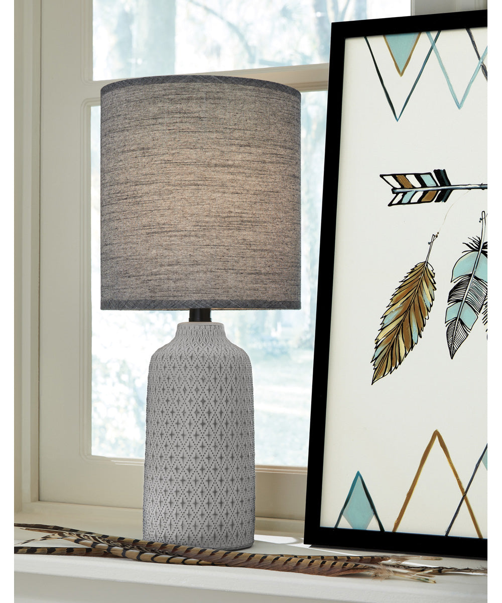 Donnford Ceramic Table Lamp (1/CN) Charcoal