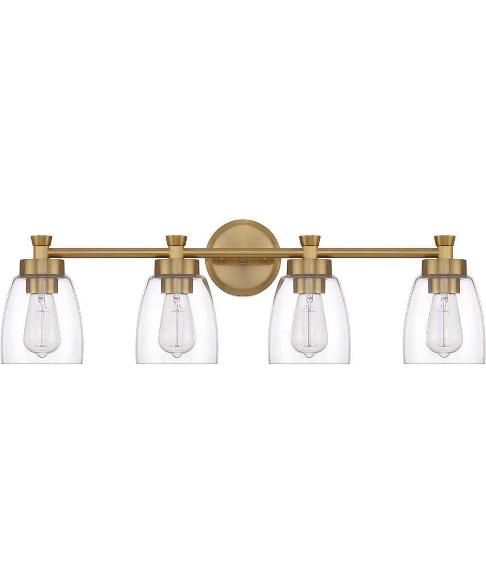 Henning 4-Light Vanity Satin Brass