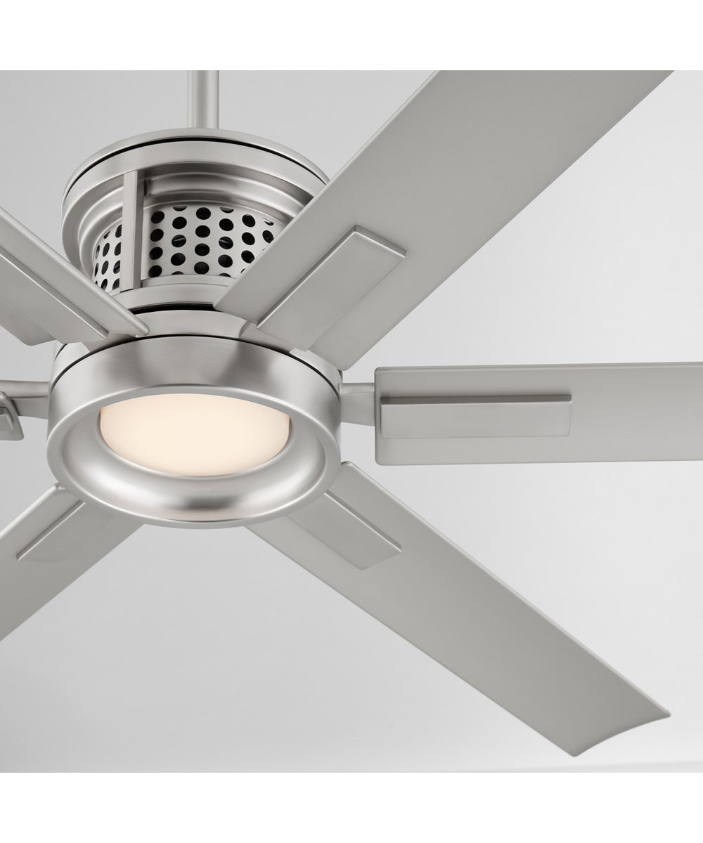 65" Zeus Patio Ceiling Fan Satin Nickel