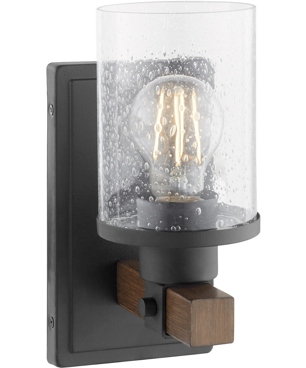 Alpine 1-light Wall Mount Light Fixture Textured Black Walnut