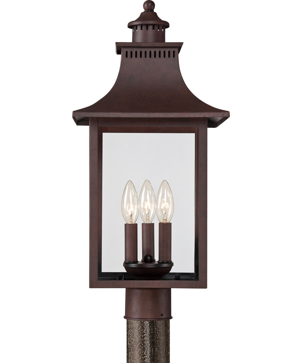 Chancellor Large 3-light Outdoor Post Light Copper Bronze