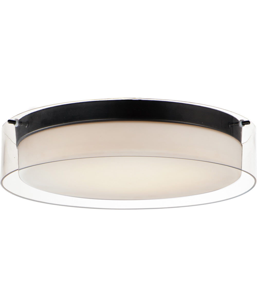 Duo 16'' Round Flush Mount Black