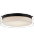 Duo 16'' Round Flush Mount Black