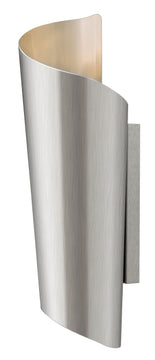 24"H Surf 1-Light Large Outdoor Wall Light in Stainless Steel
