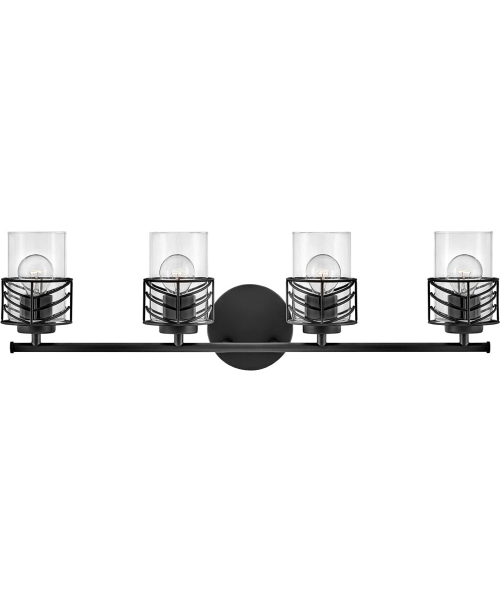 Della 4-Light Four Light Vanity in Black