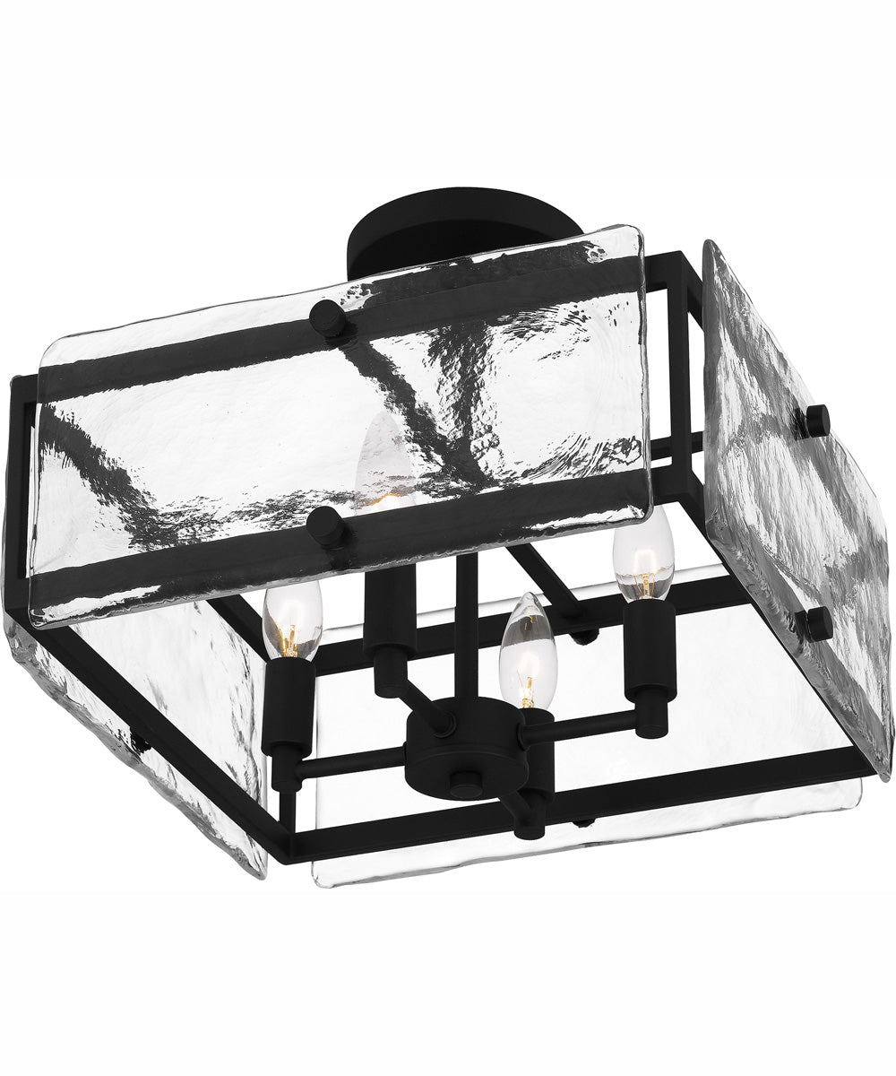 Quoizel Semi-Flush Mount Medium 4-light Semi Flush Mount Earth Black