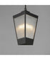 Triform 14 inch LED Outdoor Pendant Black / Antique Brass