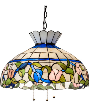 20" Wide Rose Vine Pendant