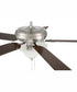 52" Decorator's Choice 2-Light Ceiling Fan Brushed Polished Nickel