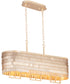 35"W Glamour 6-Light Island Chandelier Champagne / Gold