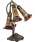 16" High Stained Glass Pond Lily 3 Light Accent Lamp