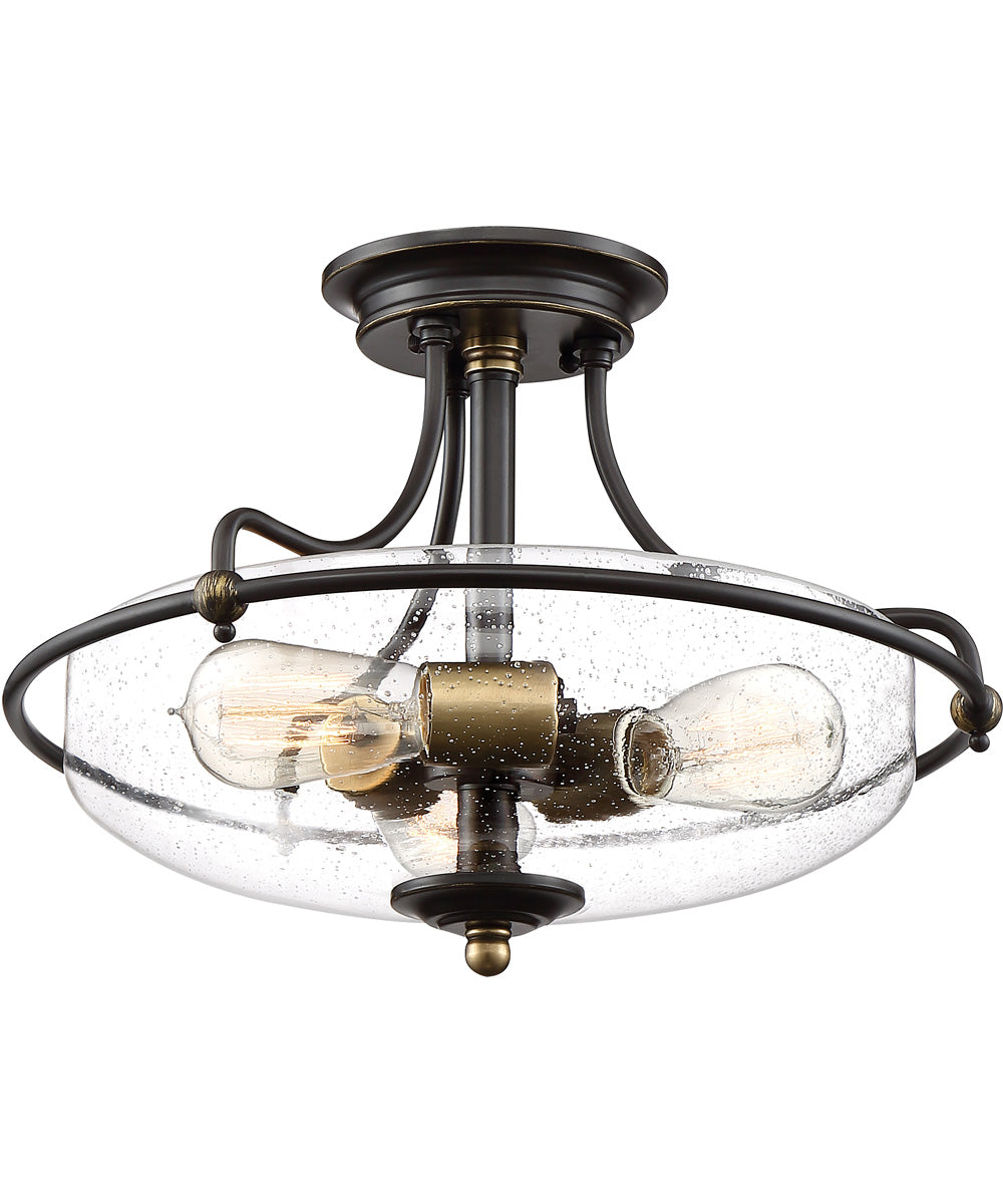 Griffin Extra Large 3-light Semi Flush Mount Palladian Bronze