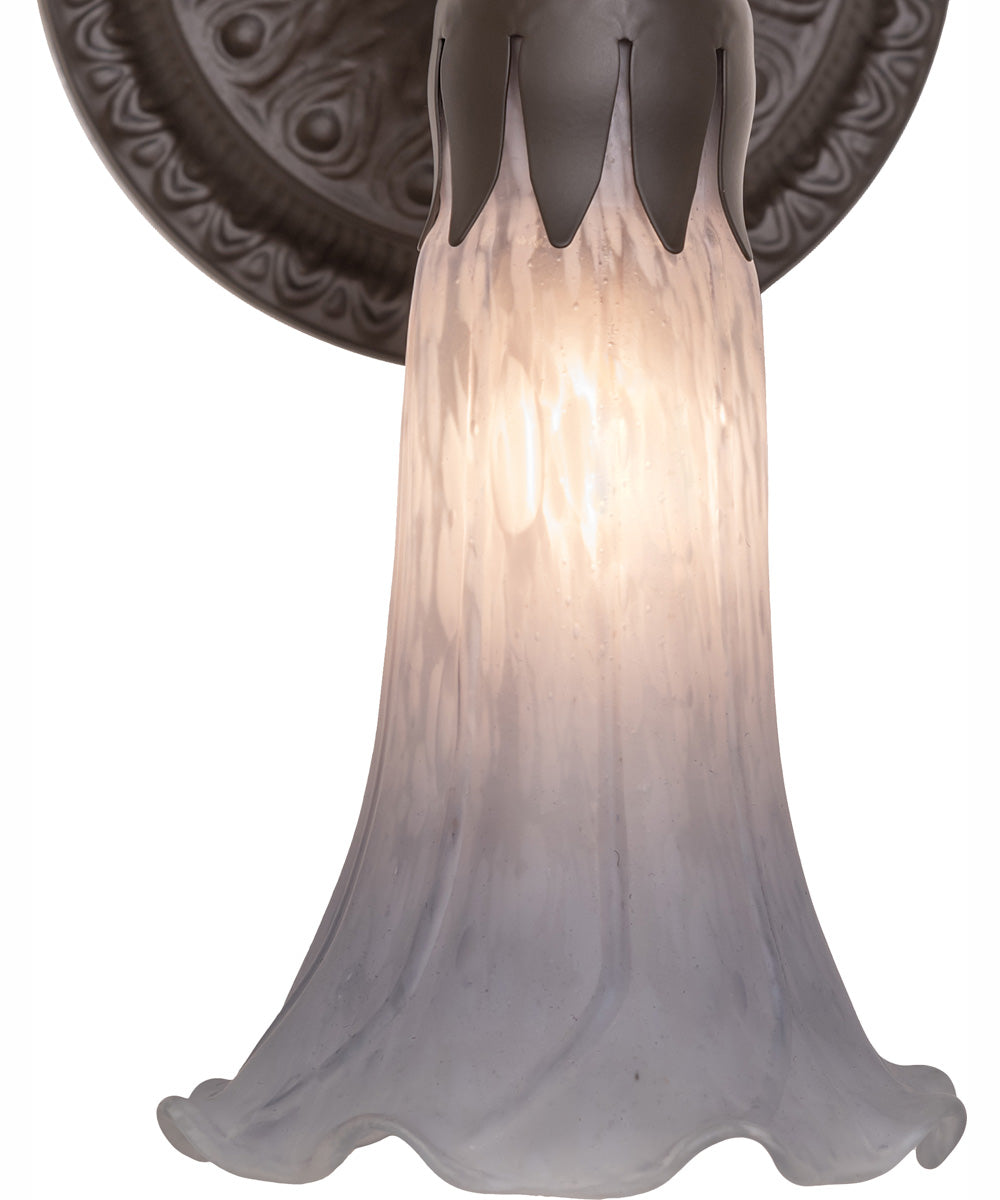 5.5" Wide Gray Tiffany Pond Lily Wall Sconce
