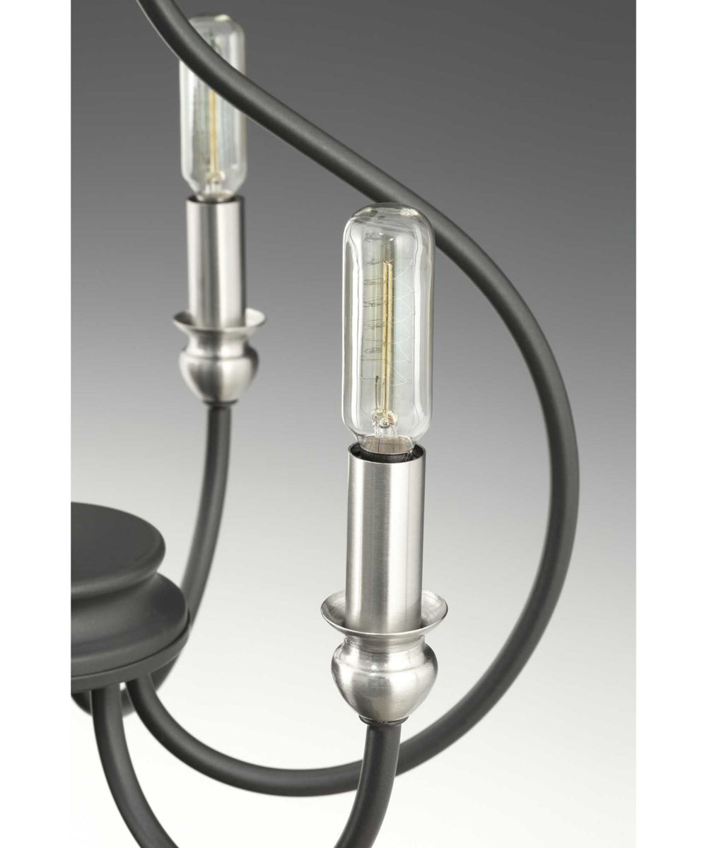 Whisp 4-Light Farmhouse Chandelier Light Graphite