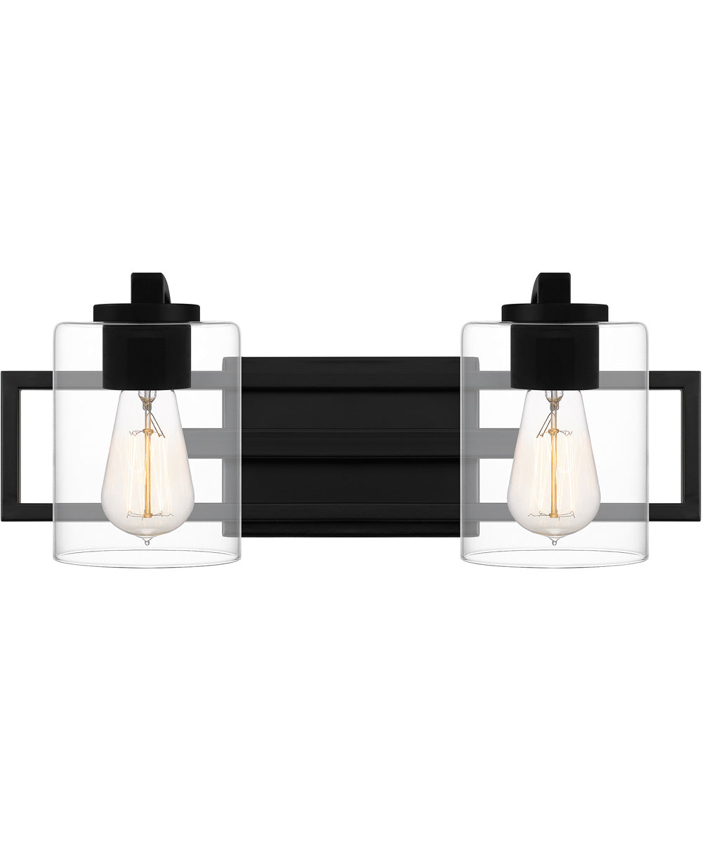 Lansdowne Medium 2-light Bath Light Matte Black