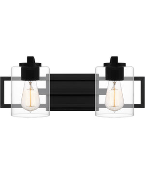 Lansdowne Medium 2-light Bath Light Matte Black