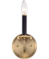 Stanza 1-Light Wall Sconce Flat Black/Satin Brass