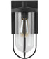 Corbin 1-Light Outdoor Wall Mount Rain or Shine - Black with Clear Glass