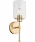 Tribute 1-light Wall Mount Light Fixture Aged Brass