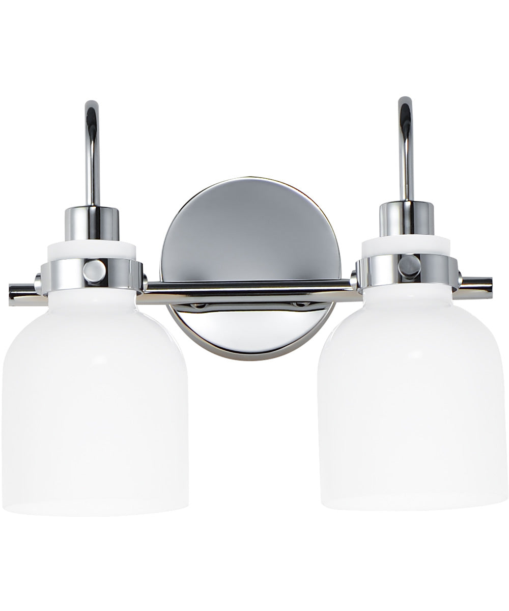 Milk 2-Light Bath Vanity Polished Chrome